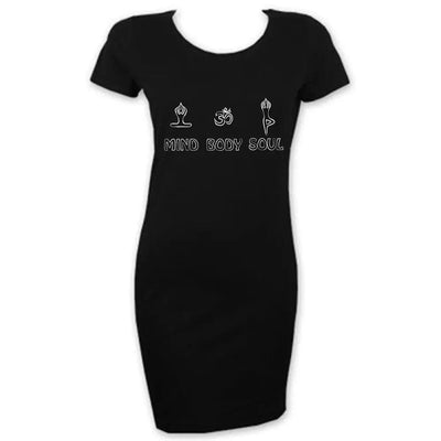 Mind Body Soul Yoga T Shirt Dress