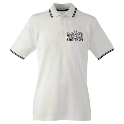 Mod A Way Of Life Men's Contrast Polo T-Shirt XL