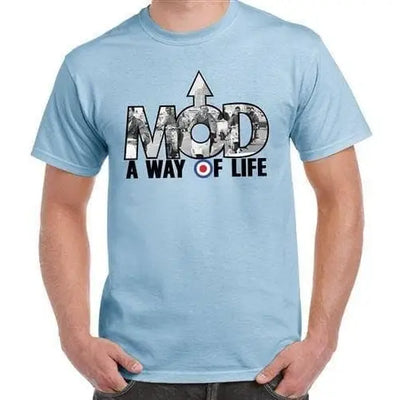 Mod A Way Of Life Men's T-Shirt M / Light Blue