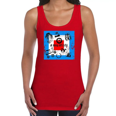 Mod Patch a Way of Life Women's Vest Tank Top L / Red