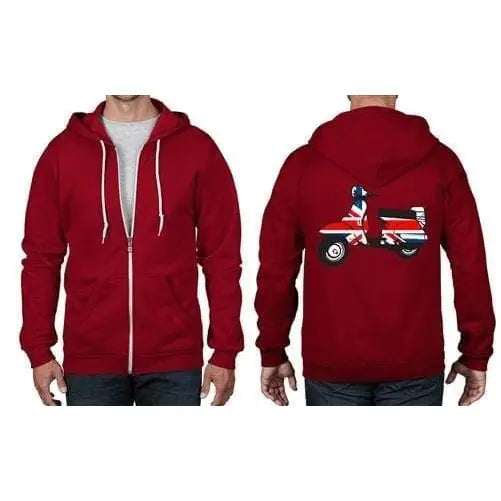 Mod Scooter Full Zip Hoodie S / Red