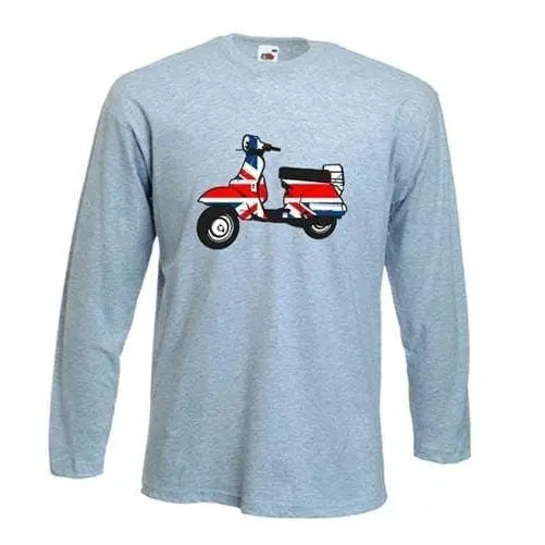 Mod Scooter Long Sleeve T-Shirt XL / Light Grey