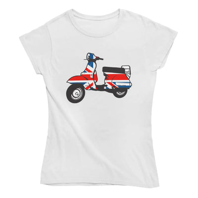 Mod Scooter Women’s T-Shirt - M / White - Womens T-Shirt