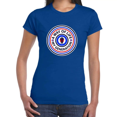 Mod Target Badge Women's T-Shirt M / Royal Blue