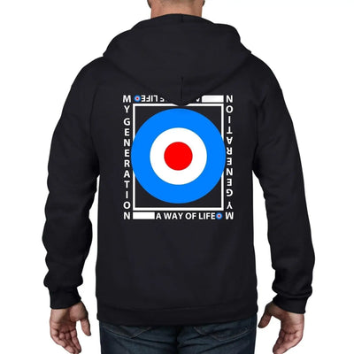 Mod Target My Generation Logo Full Zip Hoodie XL / Black