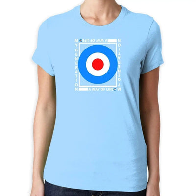 Mod Target My Generation Logo Women's T-Shirt L / White