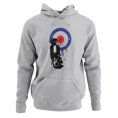 Mod Target Scooter Hoodie - L / Light Grey - Hoodie