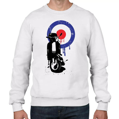 Mod Target Scooter Men's Sweatshirt Jumper S / White