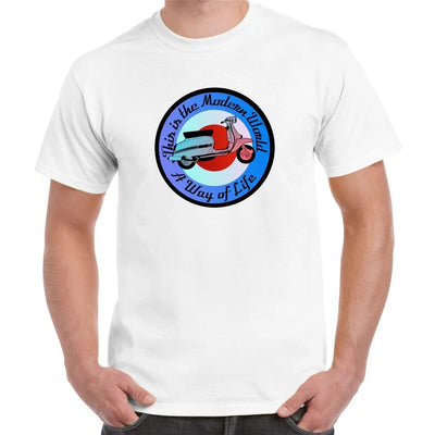 Modern World a Way of Life Mod Target Men's T-Shirt 3XL / White