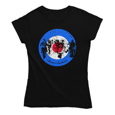 Mods V Rockers Mod Target Logo Women’s T-Shirt - S / Black -