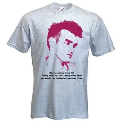 Morrissey Quote Mens T-Shirt M / Light Grey