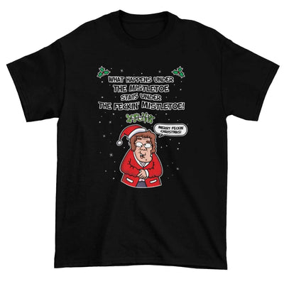 Mrs Browns Boys Mistletoe Mens Christmas T-Shirt M