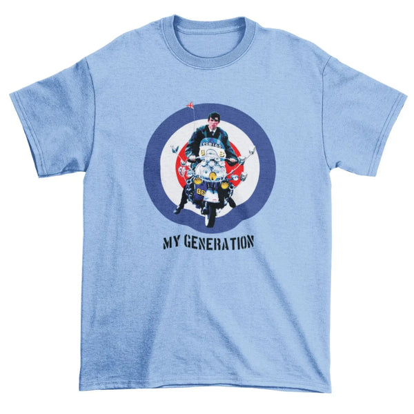 My Generation Mod Scooter Men's T-Shirt M / Light Blue