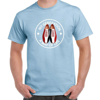 My Generation Shoes a Way of Life Men's T-Shirt XXL / Light Blue