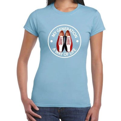 My Generation Shoes a Way of Life Women's T-Shirt XL / Light Blue