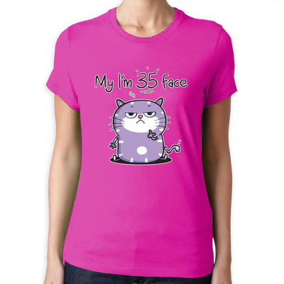 My I'm 35 Birthday Face Funny 35th Birthday Present Women's T-Shirt L
