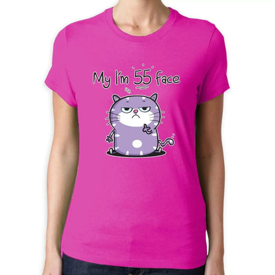 My I'm 55 Birthday Face Funny 55th Birthday Present Women's T-Shirt XL