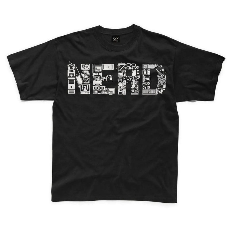 Nerd Logo Kids Childrens T-Shirt 9-10 / Black
