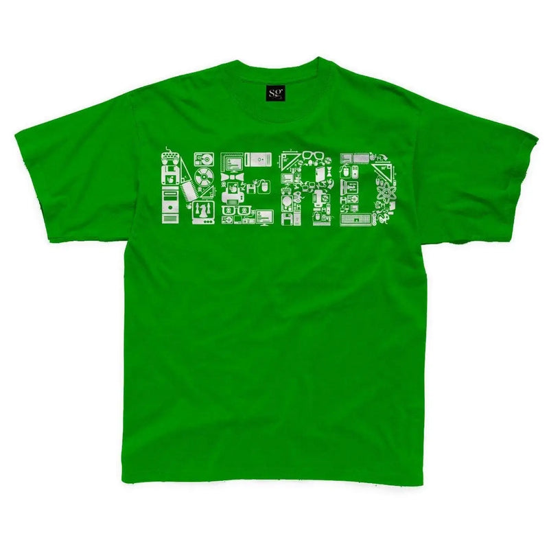 Nerd Logo Kids Childrens T-Shirt 9-10 / Kelly Green