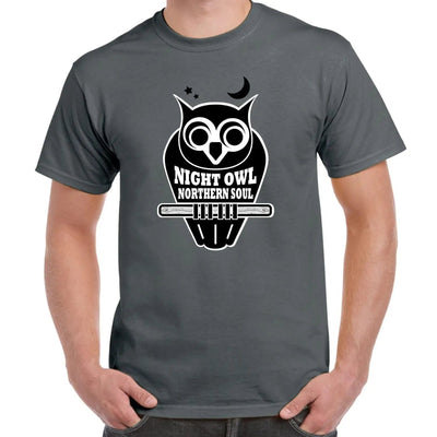 Night Owl Northern Soul Logo Men's T-Shirt XL / Charcoal