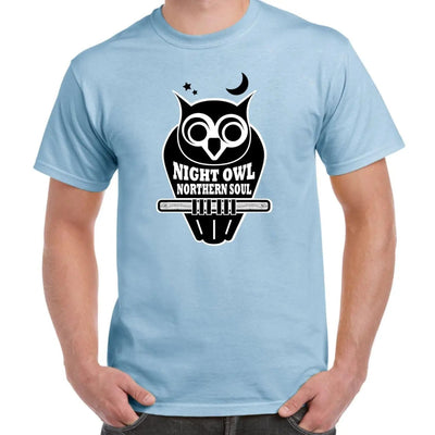 Night Owl Northern Soul Logo Men's T-Shirt XL / Light Blue