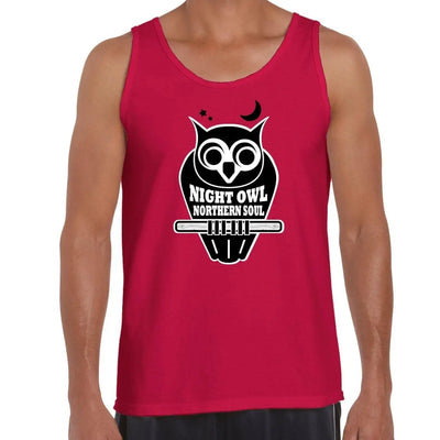 Night Owl Northern Soul Logo Men's Vest Tank Top L / Red