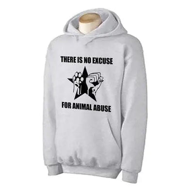 No Excuse For Animal Abuse Hoodie M / Light Grey