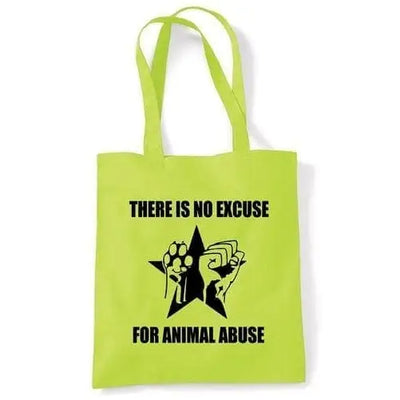 No Excuse For Animal Abuse Shoulder bag Lime Green