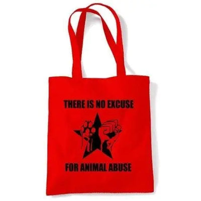 No Excuse For Animal Abuse Shoulder bag Red