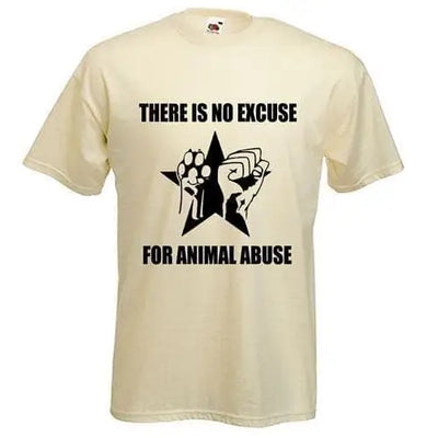No Excuse For Animal Abuse T-Shirt M / Cream