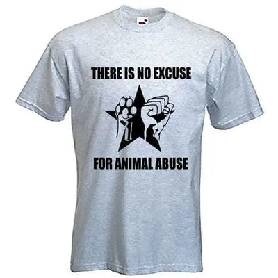 No Excuse For Animal Abuse T-Shirt M / Light Grey