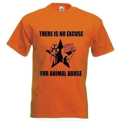 No Excuse For Animal Abuse T-Shirt M / Orange
