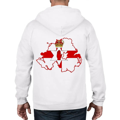 Northern Ireland Coat Of Arms Flag Full Zip Hoodie M