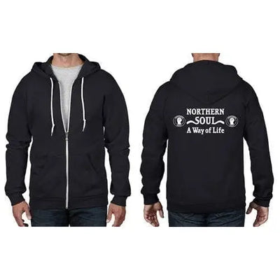 Northern Soul A Way Of Life Full Zip Hoodie M / Black