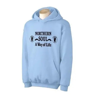 Northern Soul A Way Of Life Hoodie M / Light Blue
