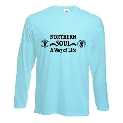 Northern Soul A Way Of Life Long Sleeve T-Shirt XXL / Light Blue