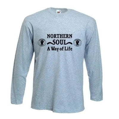 Northern Soul A Way Of Life Long Sleeve T-Shirt XXL / Light Grey