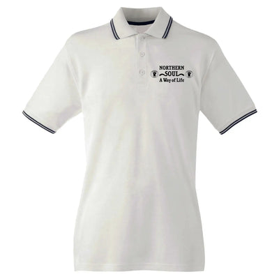 Northern Soul A Way Of Life Tipped Polo T-Shirt S
