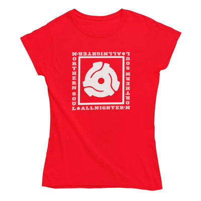 Northern Soul All Nighter 45 Vinyl Adapter Women’s T-Shirt -