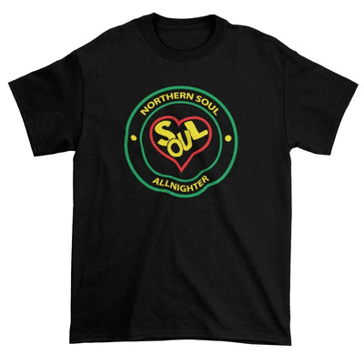 Northern Soul All Nighter Heart Logo Men's T-Shirt L