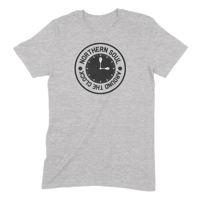 Northern Soul Around the Clock Men's T-Shirt XXL / Light Grey
