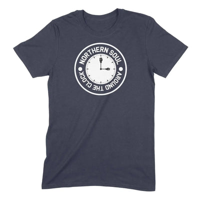 Northern Soul Around the Clock Men's T-Shirt XXL / Navy