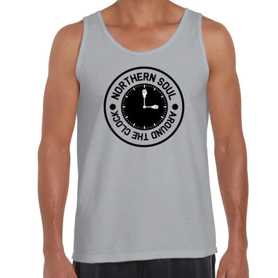 Northern Soul Around the Clock Men's Vest Tank Top S / Light Grey