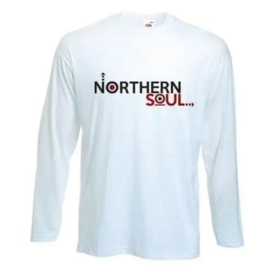 Northern Soul Arrows Logo Long Sleeve T-Shirt XXL / White