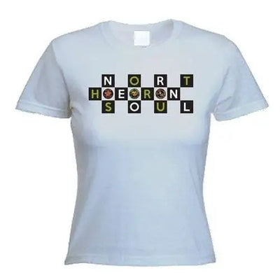Northern Soul Badges Logo Women's T-Shirt S / Light Grey