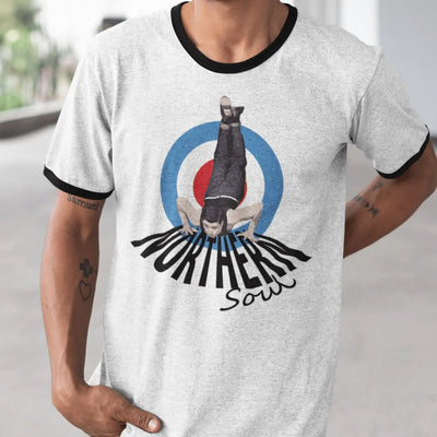 Northern Soul Dancer Mod Target Men's Ringer T-Shirt