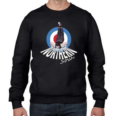 Northern Soul Dancer Mod Target Men's Sweatshirt Jumper M / Black