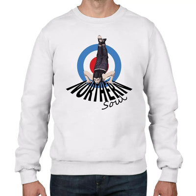 Northern Soul Dancer Mod Target Men's Sweatshirt Jumper M / White