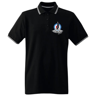 Northern Soul Dancer Mod Target Men's Tipped Polo T-Shirt XXL / Black