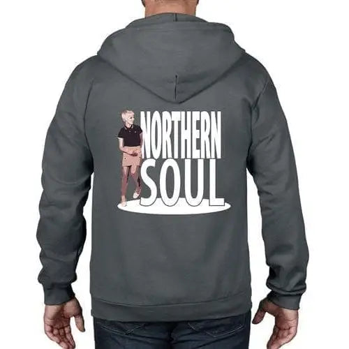 Northern Soul Girl Full Zip Hoodie S / Charcoal